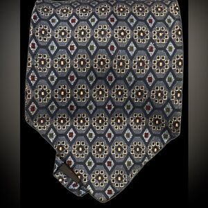 Chaps Men's Geometric Tie - Black and Gold